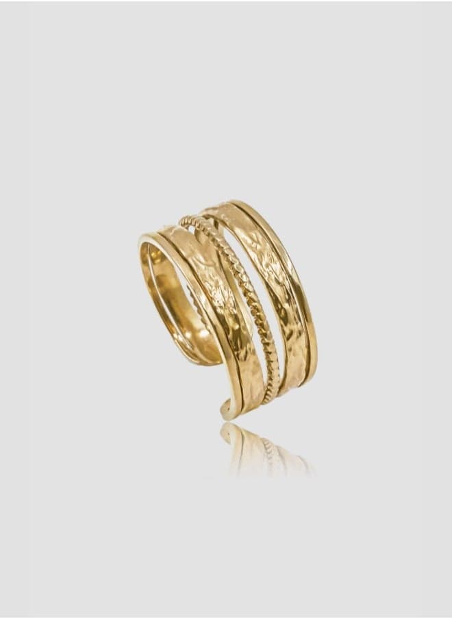 Lady Mauve Gold Hollie Twist Ring for Women - Elegant Design - Image 1