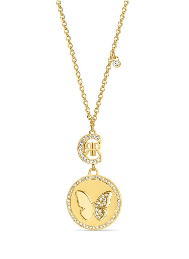 CERRUTI 1881 Angela Gold Plated Crystal Butterfly Necklace - Image 1