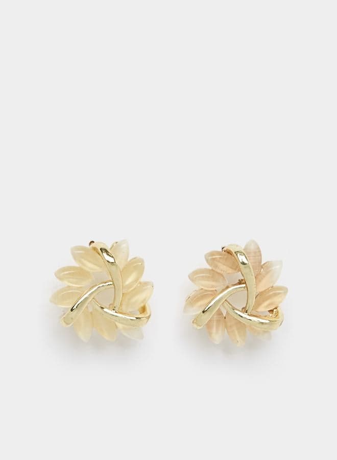 Styli Floral Elegance Earrings - Embellished Fashion Statement - Image 1