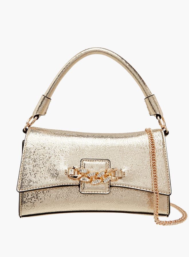 Elegant Paprika Embellished Women's Crossbody with Chain Strap - Image 1