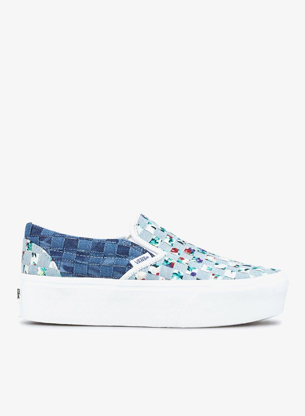 Elegant Woven Stackform Checkerboard Unisex Slip-On - Image 1