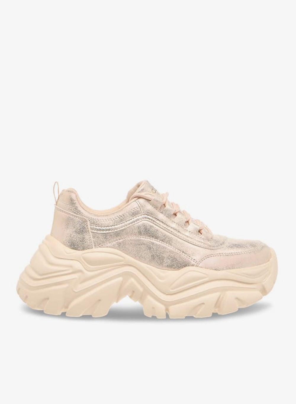 Elegant Low-Top Panelled Sneakers 1256802Apink for Women - Image 1