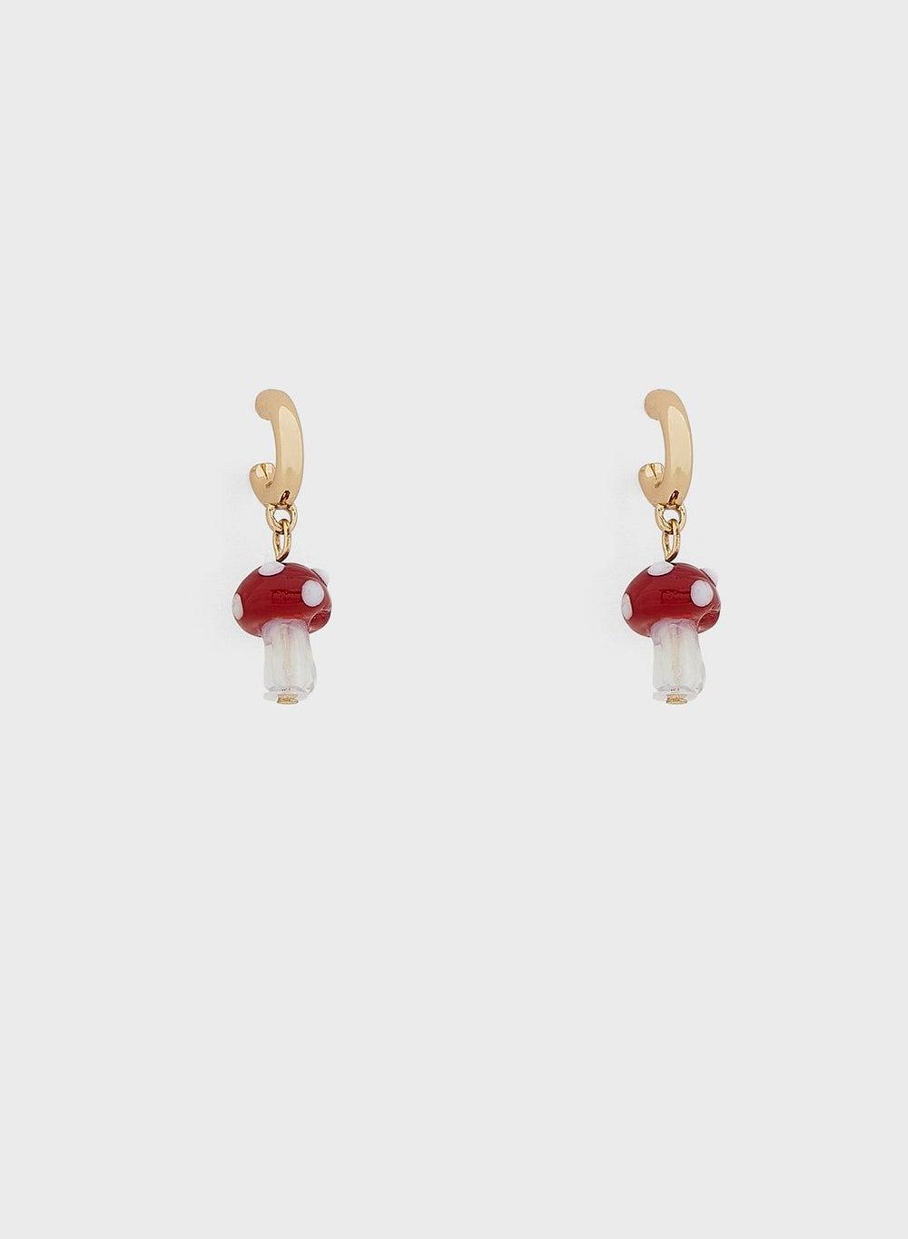 MONKI Mushi Women's Elegant Gold-Toned Hoop Earrings - Image 1
