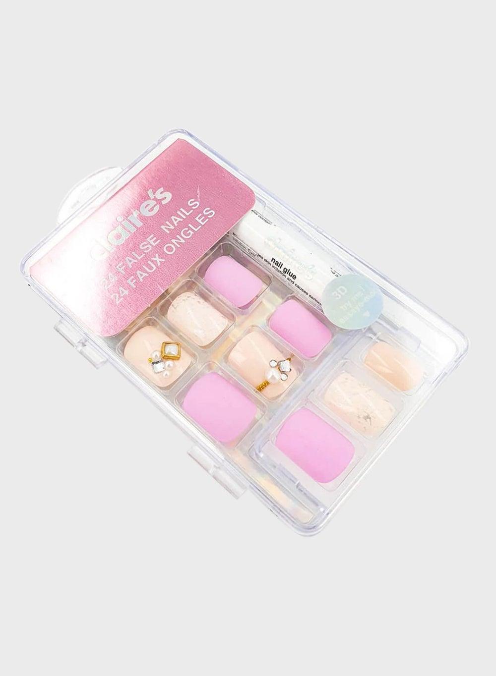 Chic Pink Faux Nails - Deluxe Artistry at Your Fingertips - Image 1