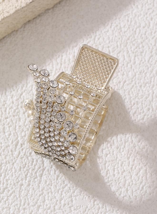 Take Two Gold Rhinestone Claw Clip - Image 1
