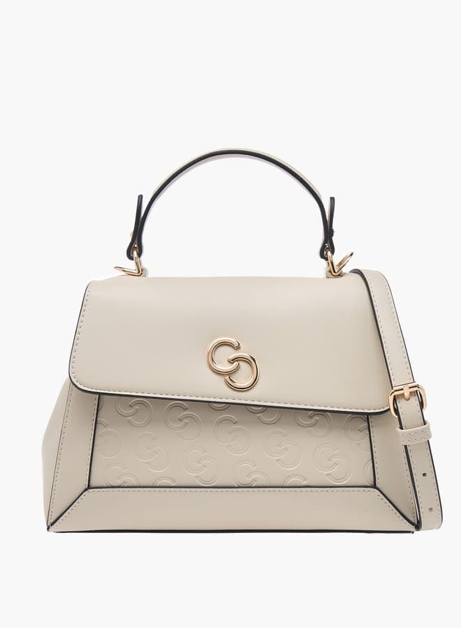 Celeste Monogram Embossed Satchel - Elegance On the Go - Image 1