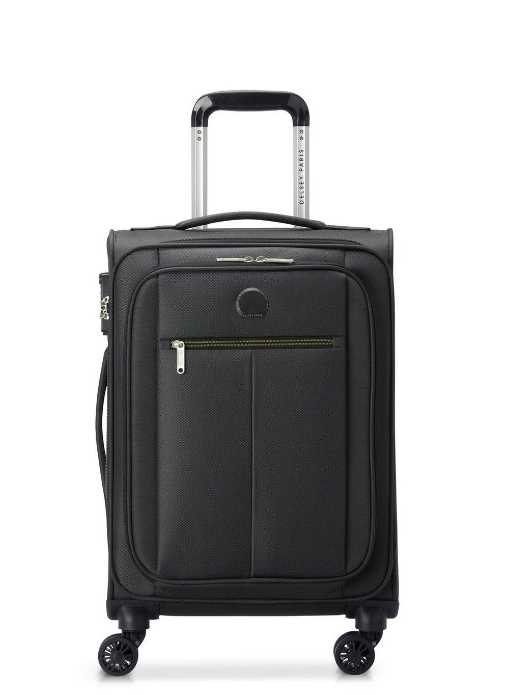 DELSEY Paris Pin Up 6 55cm Elegant Black Cabin Trolley - Image 1