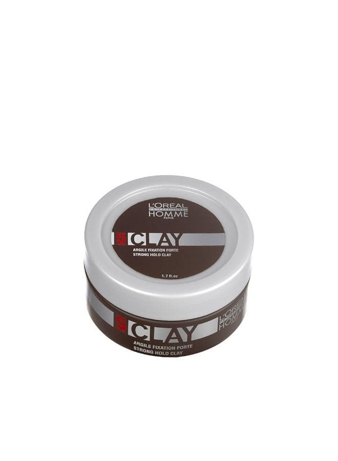 Homme Strong Hold Texturizing Clay 50ml – Ultimate Matte Finish - Image 1