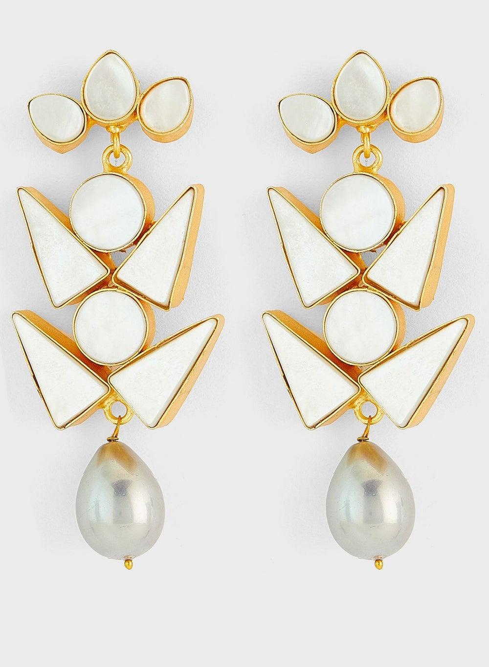 DORI Idina Gold-Toned Drop Earrings for Women - Image 1