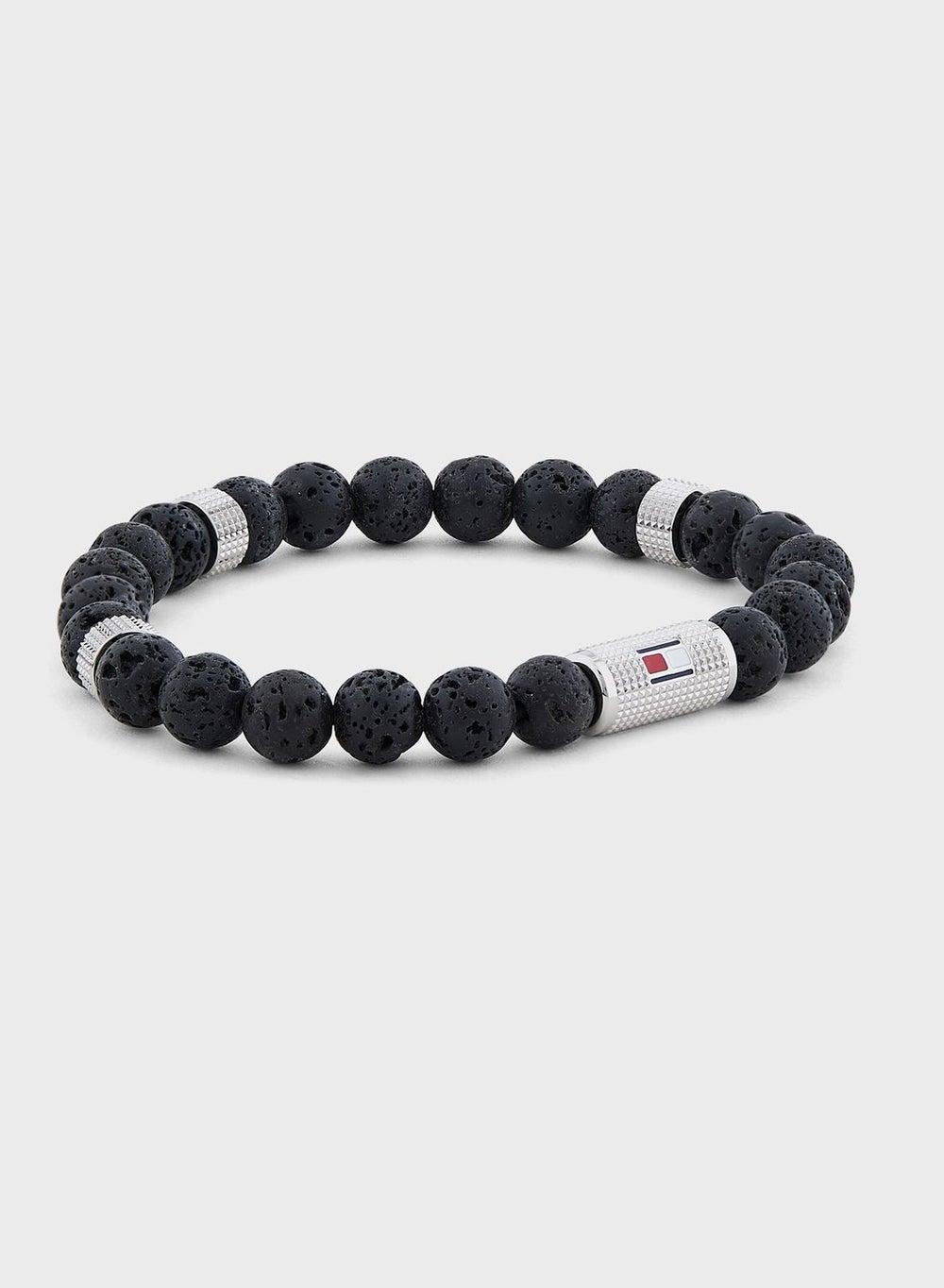 TOMMY HILFIGER Men's Beaded Stone Elegance Bracelet - Image 1