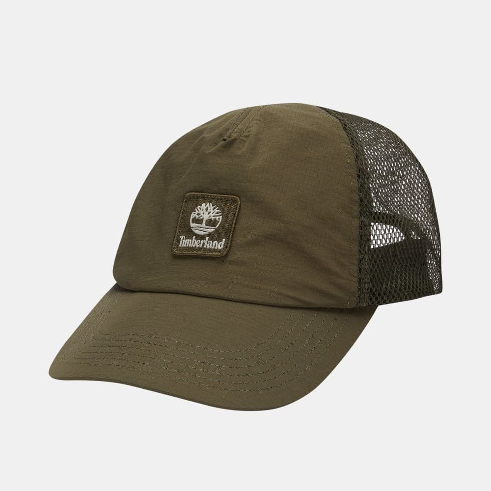 Timberland Recycled Nylon Logo Trucker Cap: Breathable & Adjustable - Image 1