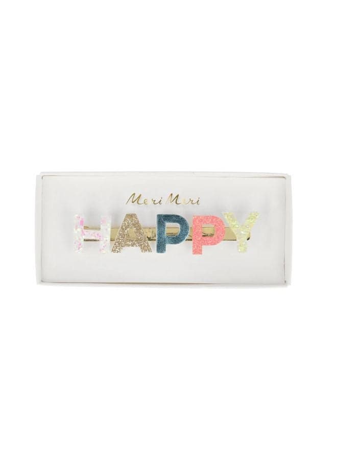 Happy Glitter Leatherette Hair Clip for Radiant Looks - Image 1