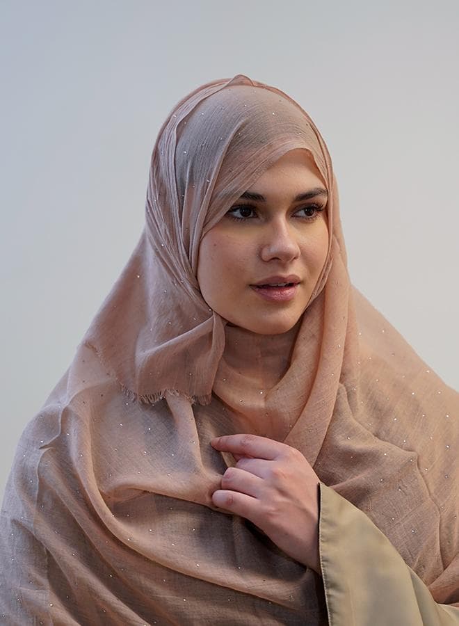 JAMEELA Elegant Linen Bling Hijab Scarf for Sophisticated Style - Image 1