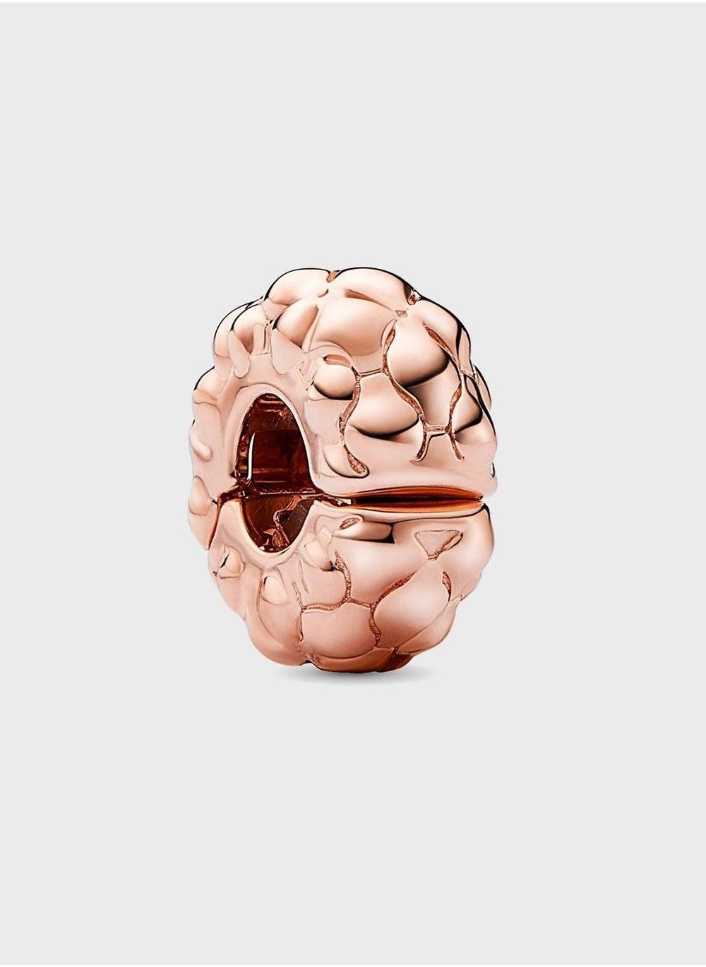 PANDORA Rose Gold-Plated Studded Clip Charm - Image 1