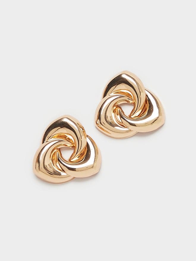 Elegant Styli Metallic Finish Stud Earrings for Women - Image 1