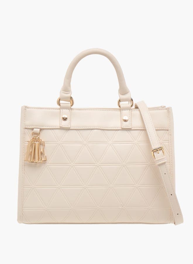 ELLE Quilted Elegance Tote - Sleek Double Handle Design - Image 1