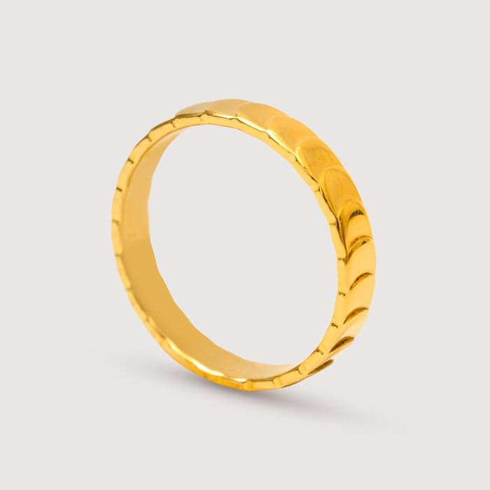 Noya 18K Gold Plated Deema Wave Ring - Elegance in Motion - Image 1