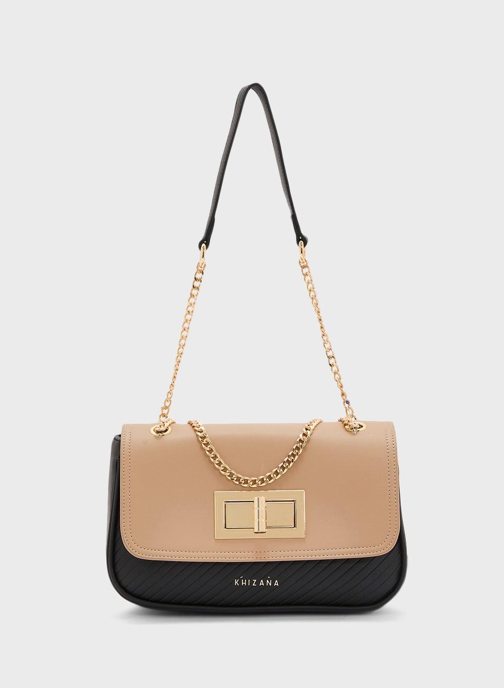 Khizana Chic Color Block Crossbody Bag - Image 1