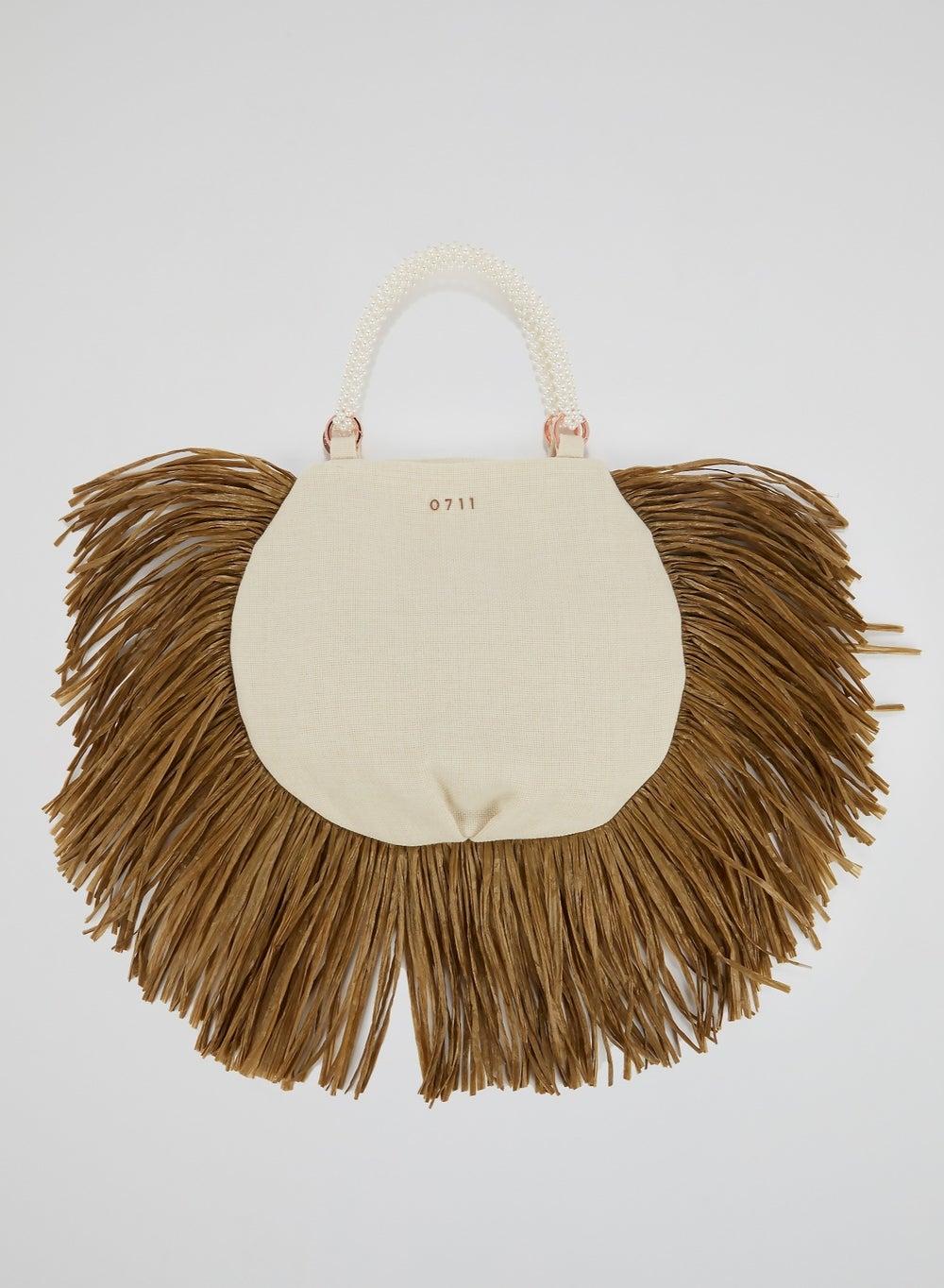 0711 Tbilisi Ani Tote Bag - White Pearl Beaded Elegance - Image 1