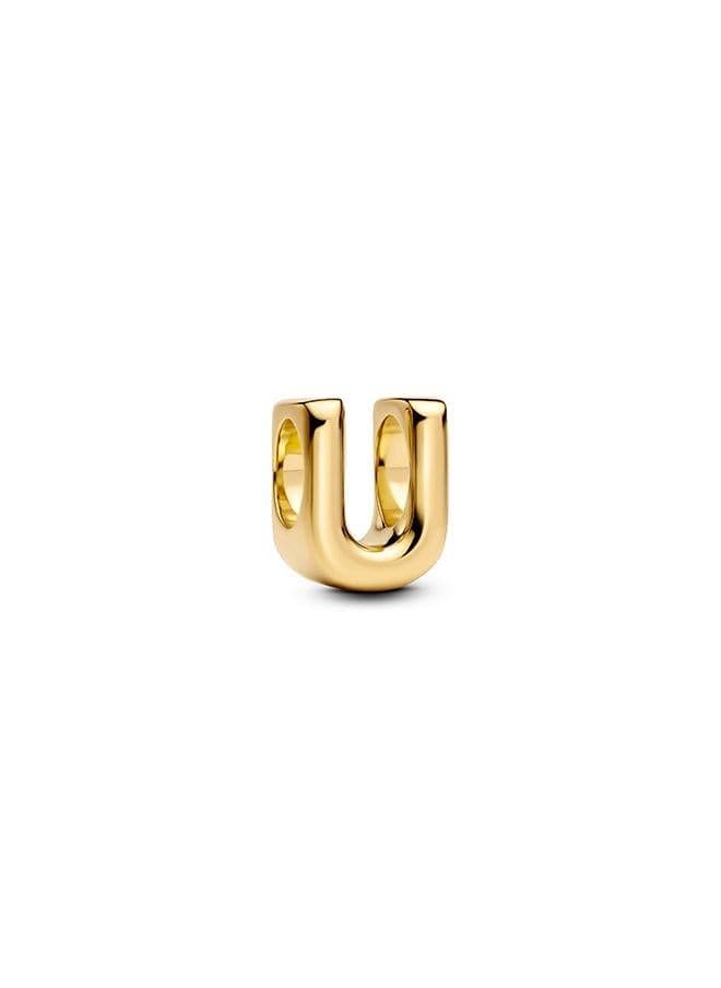 PANDORA Charm - 14K Gold-Plated Letter U for Women - Image 1