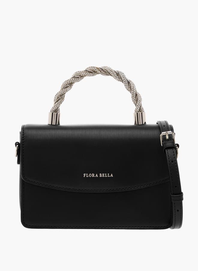 Flora Bella Women's Elegant Solid Satchel with Detachable Strap - Image 1