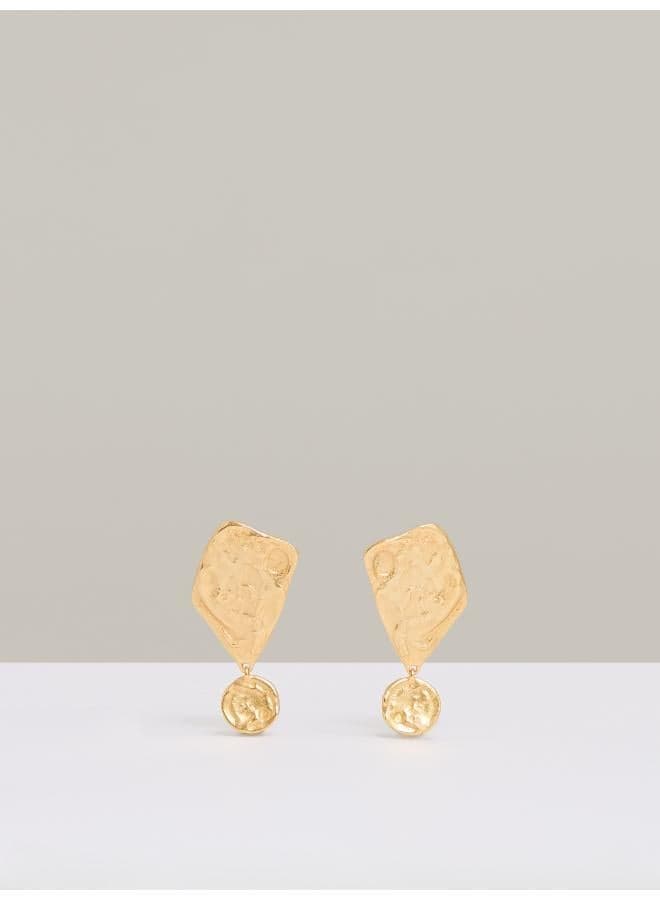 REISS Molten Large Drop Earrings - Elegance Unleashed - Image 1