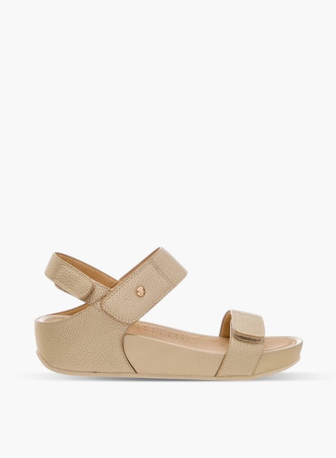 A2578 150Gold Elegant Textured Women's Sandals - Image 1