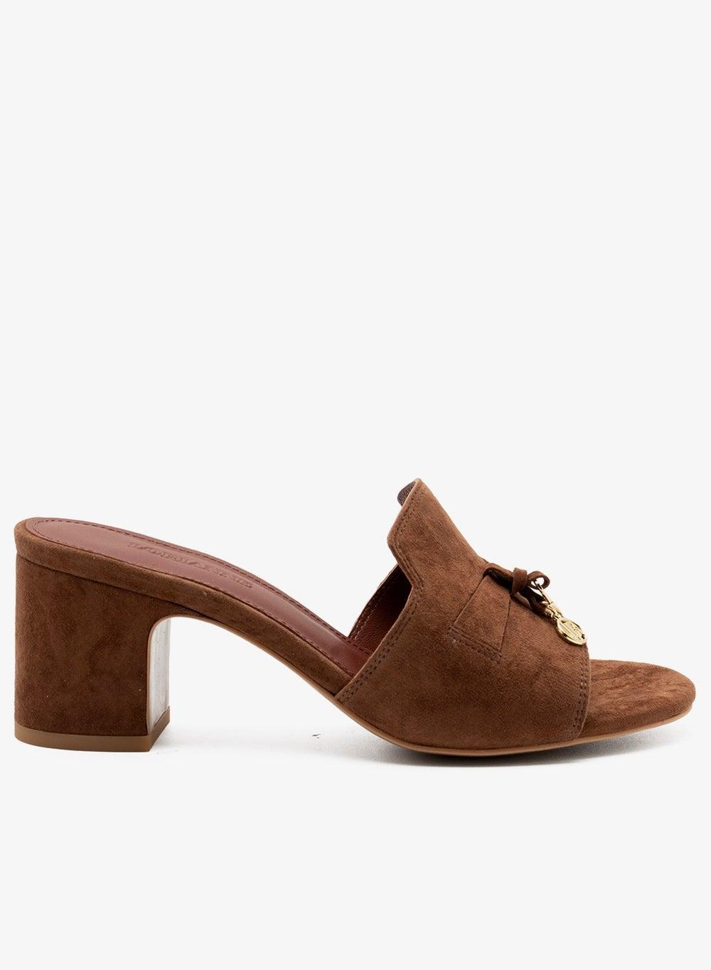 Eudora Camel Sweet Leather Mules for Women - Image 1