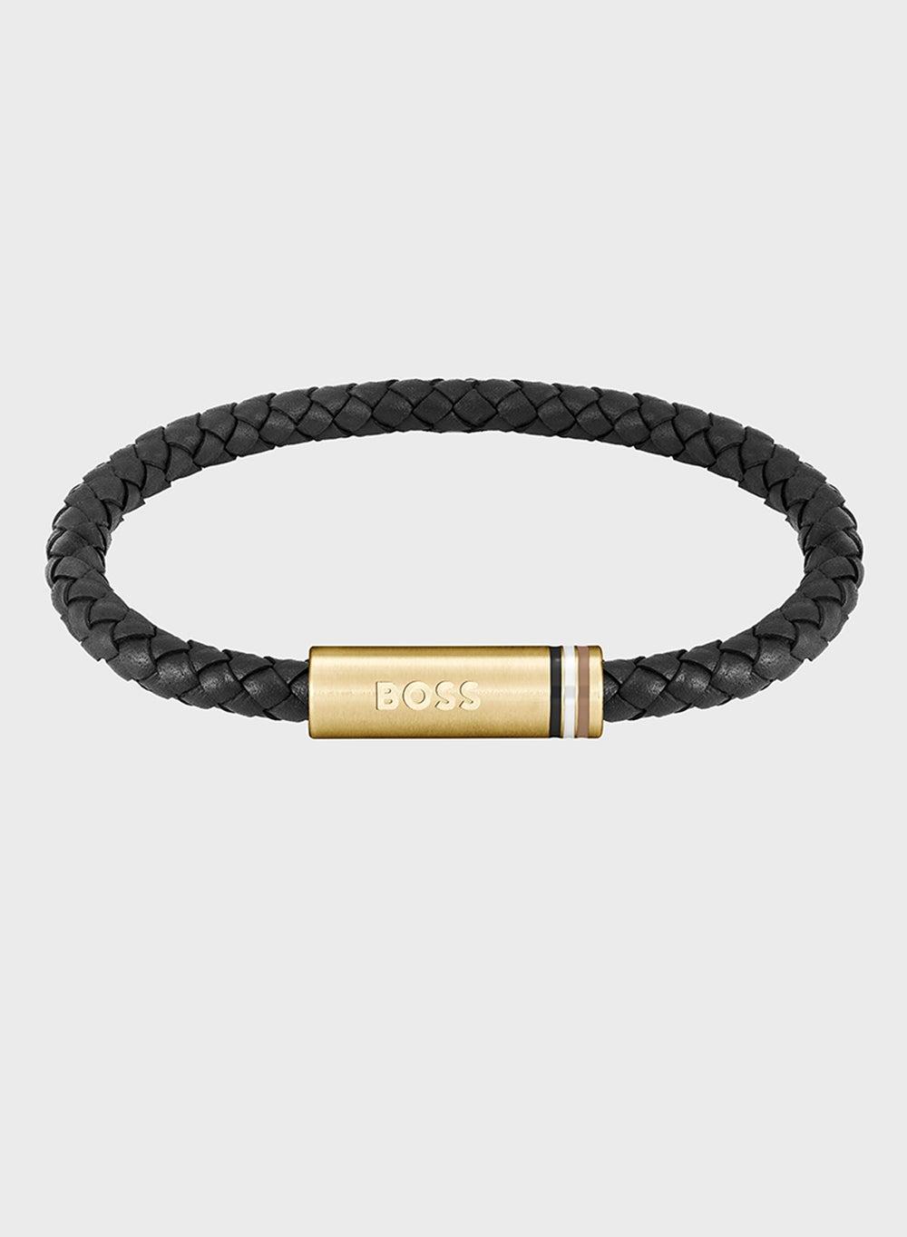 BOSS Men's Leather Cuff with Magnetic Closure - Image 1