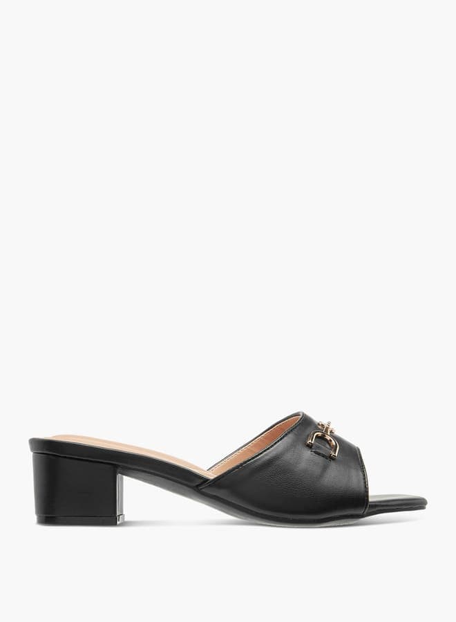 Elegant Monogram Slip-On Mules Ma5667 3Black - Image 1