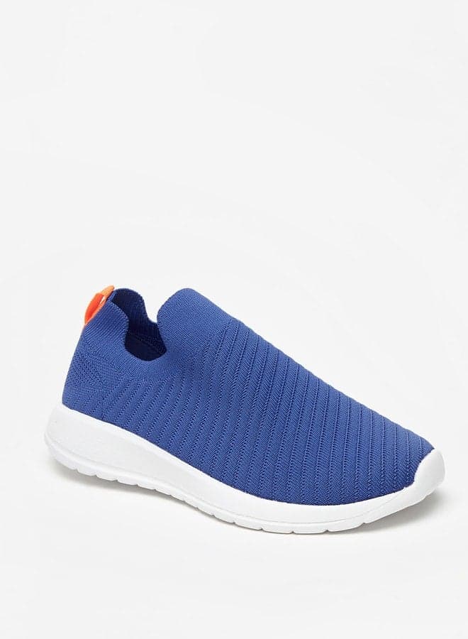 Sx20230022Bpnavy Navy Textured Sneakers for Boys - Image 1