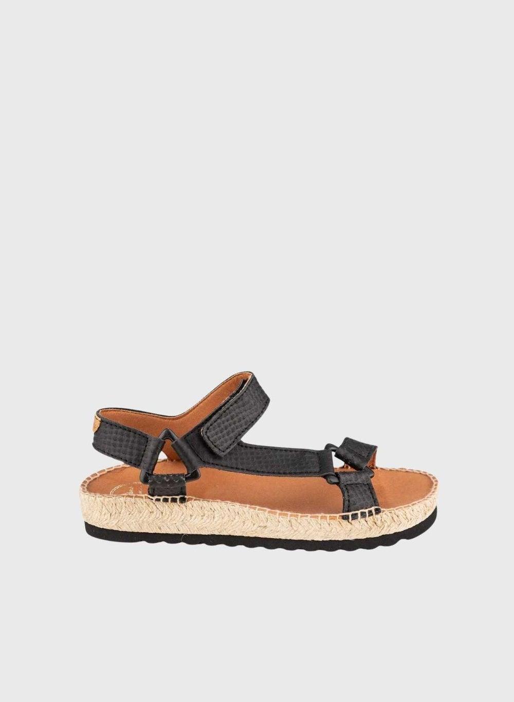 Toni Pons Brit-LZ Black Espadrille Flat Sandals for Women - Image 1