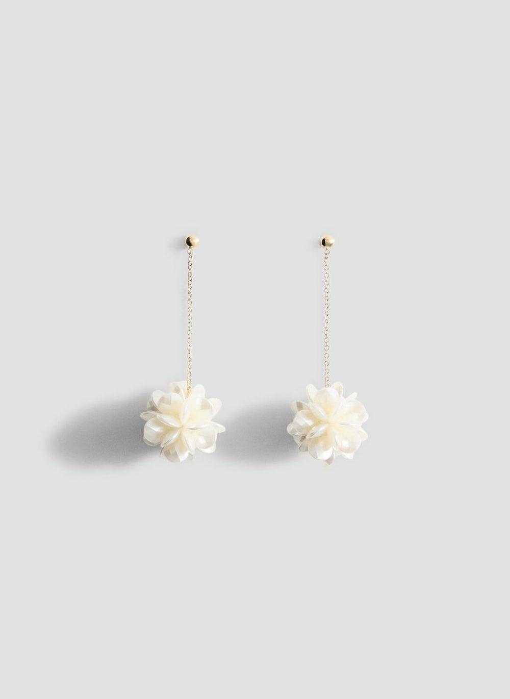 MANGO Elegant Floral Long Earrings for Women - Image 1