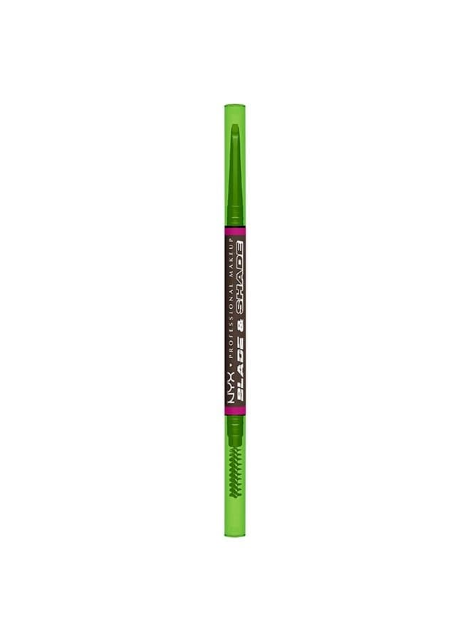 NYX Blade & Shade Brow Pencil - Ash Brown, 16HR Dual-Tip - Image 1