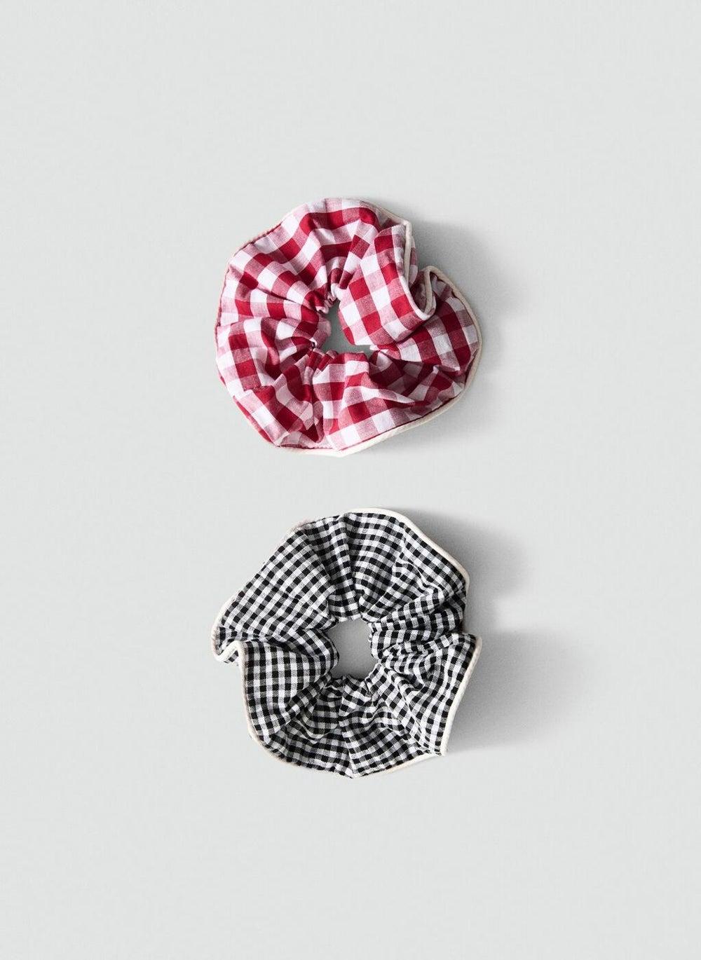 MANGO Chic Combo: Gingham & Striped Hair Ties - Image 1