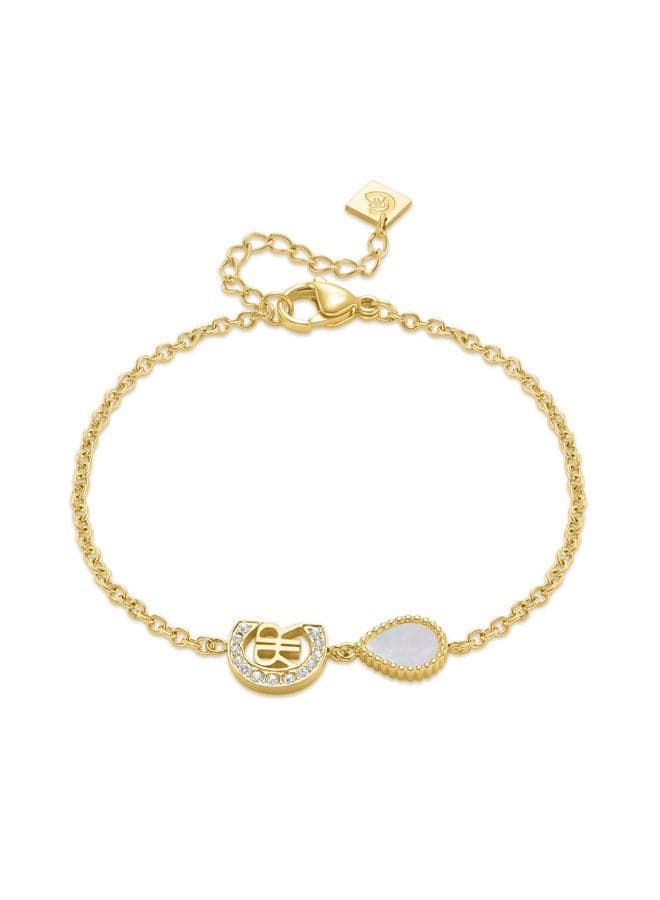 CERRUTI 1881 Eletra Pearl and Crystal Gold-Plated Bracelet - Image 1