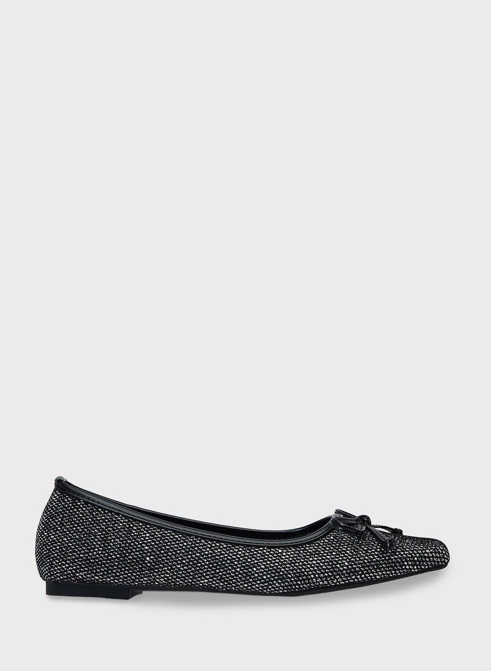 Elegant Summer Ballerina Flat in Sleek Black - Image 1