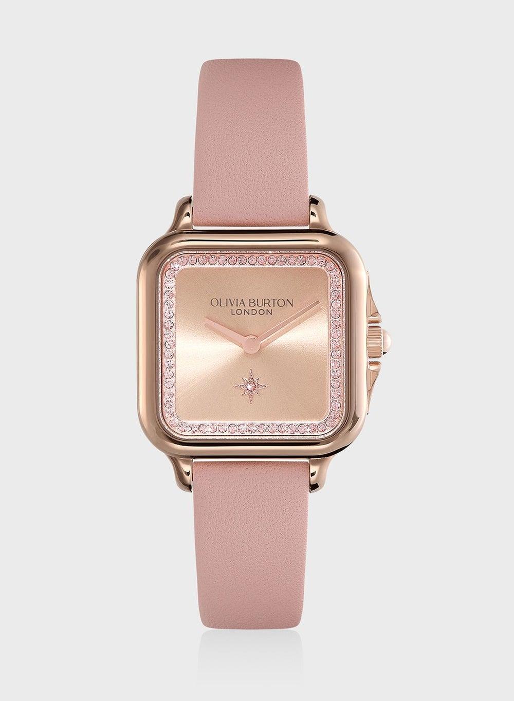 OLIVIA BURTON Women’s Elegant Square Silicone Strap Watch - Image 1