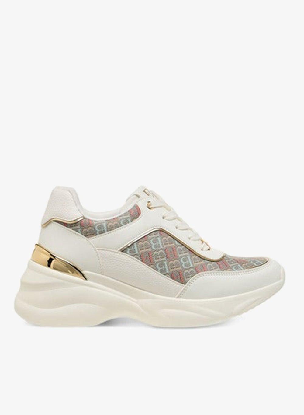 Rjl97 1Amulticolour Women's Monogram Lace-Up Low-Tops - Image 1