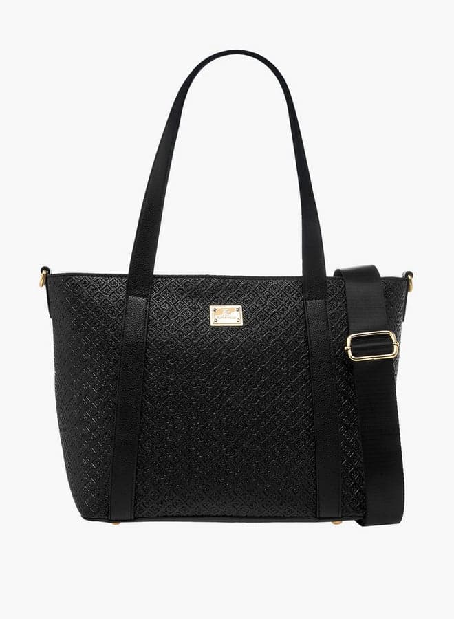 Flora Bella Monogram Embossed Tote - Chic Elegance - Image 1