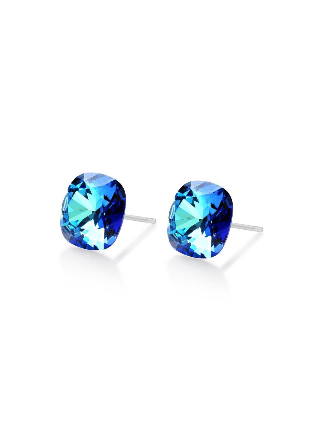 Seona SOPHIA Bermuda Blue Crystal Earrings – Dazzling Brilliance - Image 1