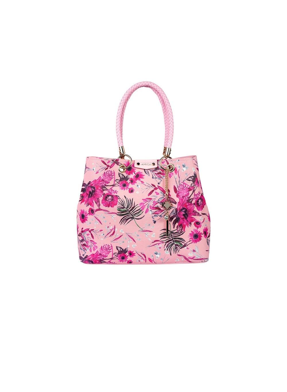 AMICA Amoura Floral Elegance Leather Medium Tote for Women - Image 1