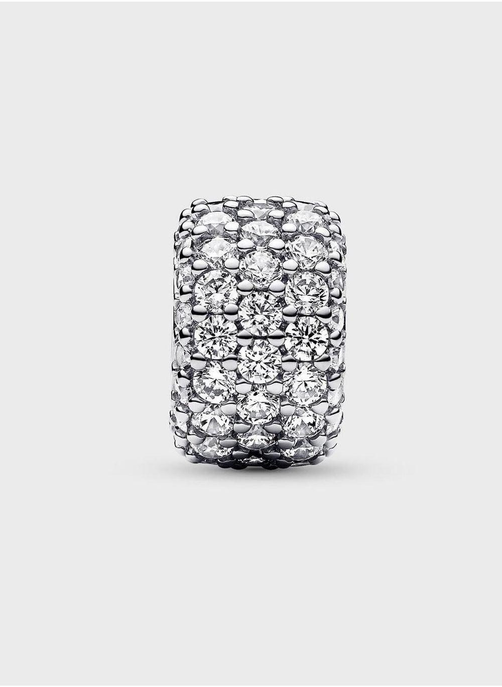 PANDORA Sparkling Pavé Triple-Row Women's Charm - Image 1