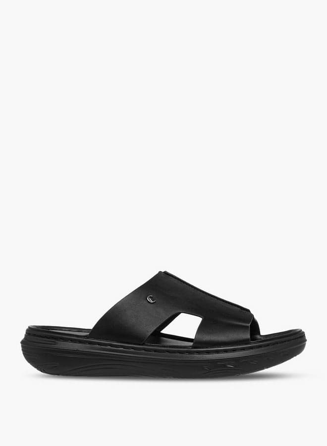 Fj2305 8 Elegant Black Comfort Slip-On Sandals - Image 1