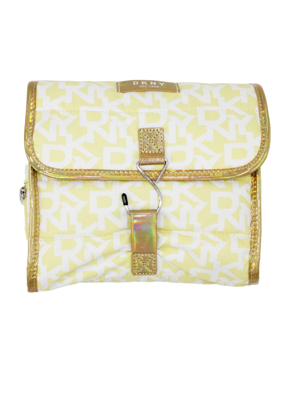 DKNY SUNSHINE Signature Puffer Roll Cosmetic Travel Bag - Image 1