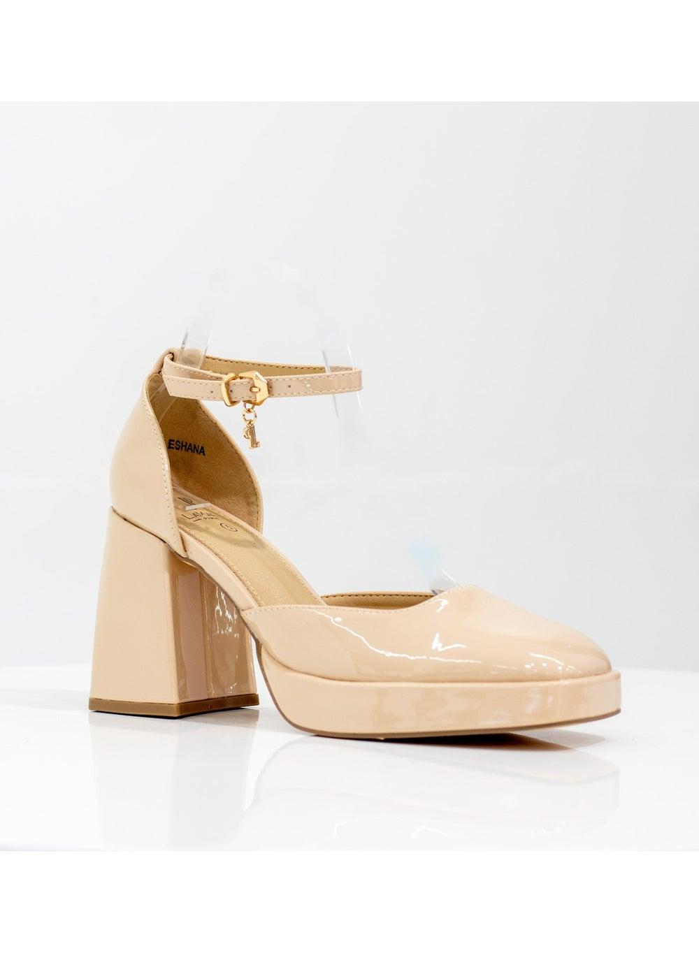Eshana Open Waist 9cm Nude Platform Pumps—Elegance Elevated - Image 1