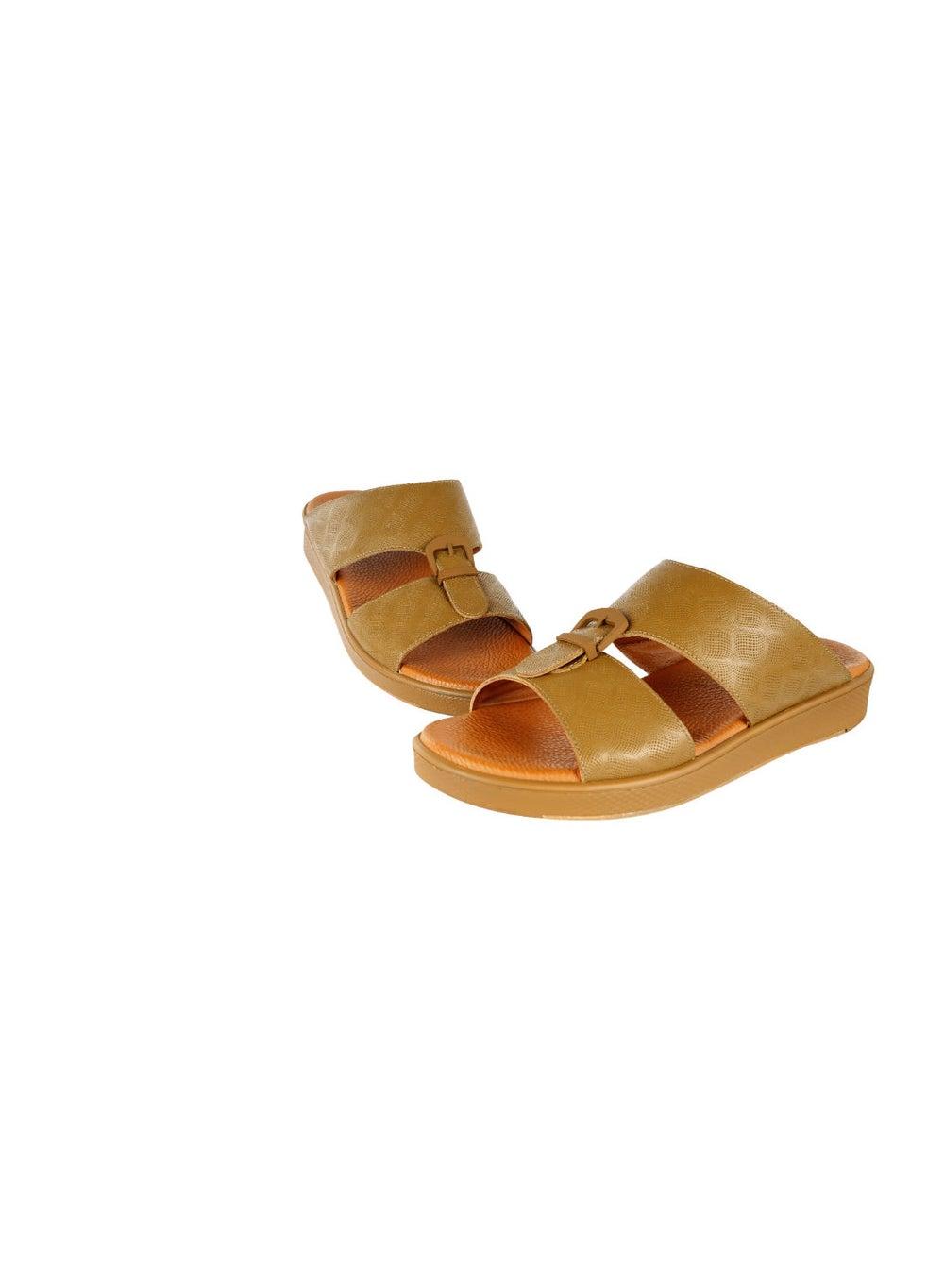 Barjeel Uno Elegance SP1-018: Arabian Leather Sandals for Men - Image 1