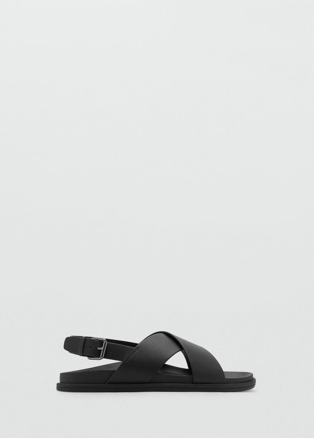 Elegant Bovine Leather Cross-Strap Sandals 17091215 - Image 1
