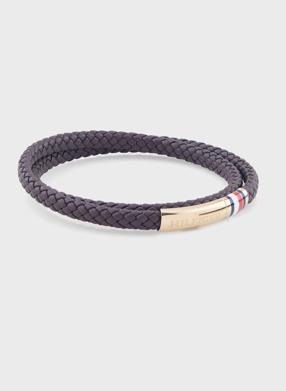 TOMMY HILFIGER Sleek Double Leather Bracelet for Men - Image 1