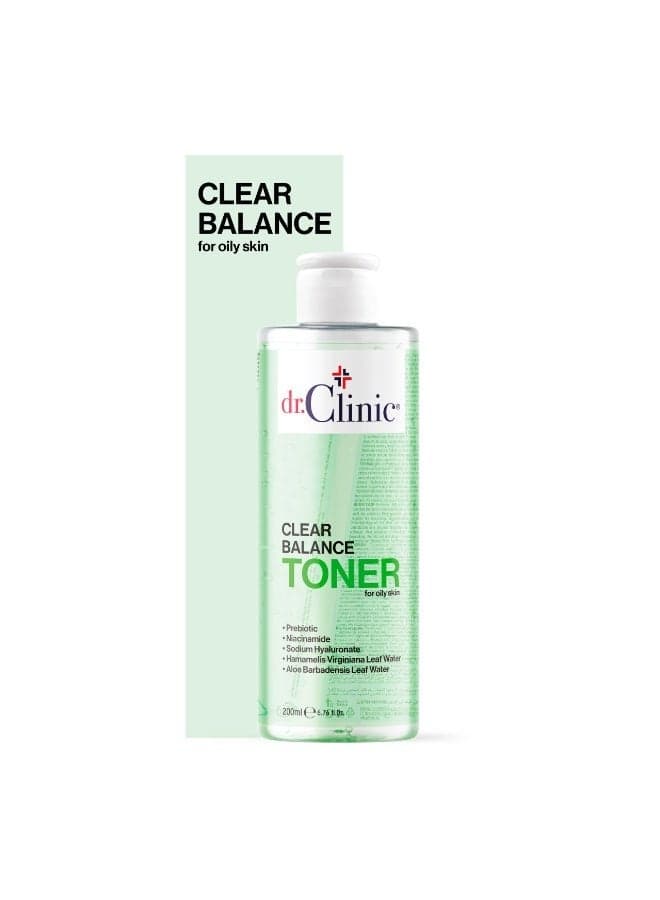 Green 200ml Dr. Clinic Prebiotic Toner for Oily Skin - Image 1
